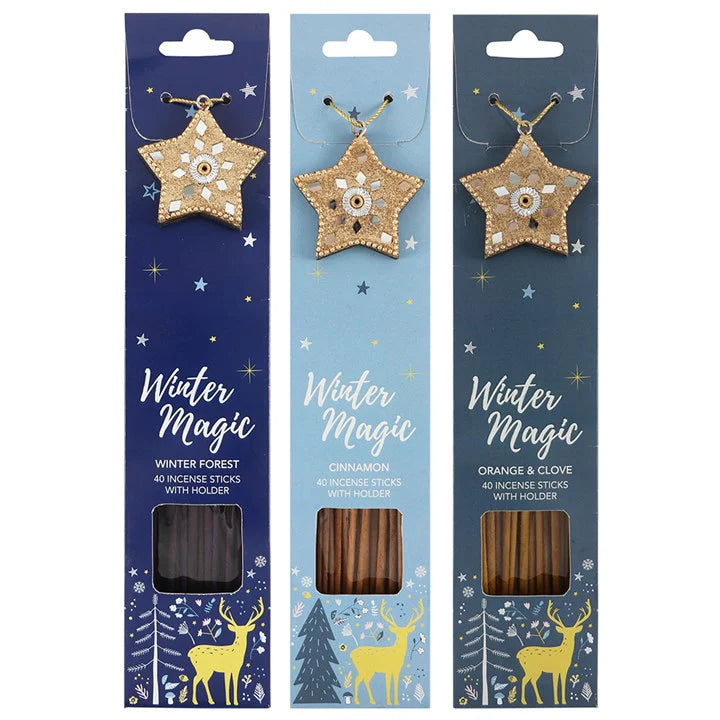 Winter Magic Incense with Holder