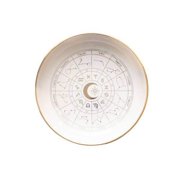 Astrology Wheel Ceramic Trinket Dish