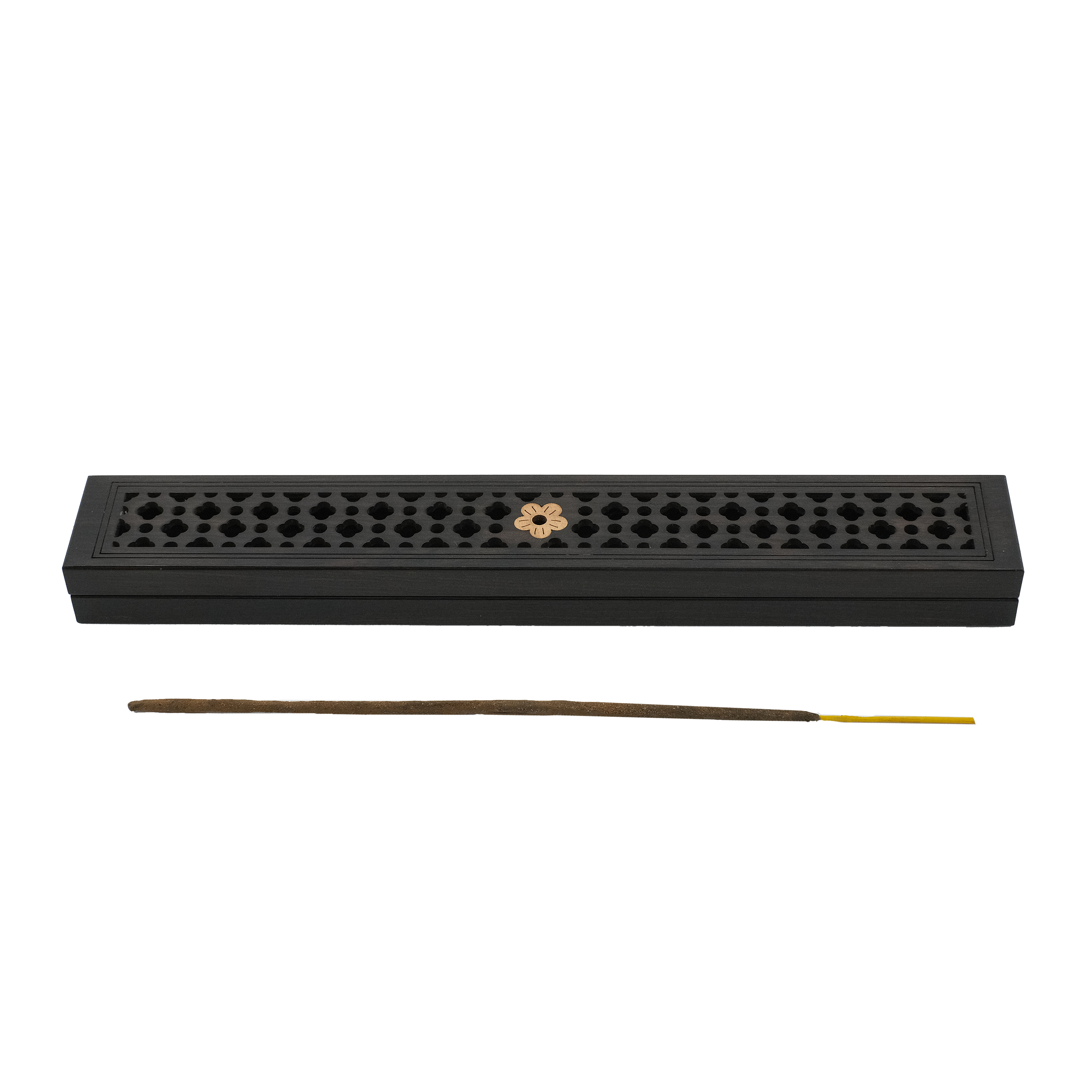 Bamboo Incense Stick Holder with Magnet (Black)